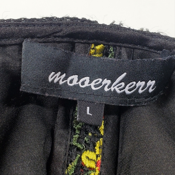 Mooerkeet Mesh Embriodered Floral Black Dress - Picture 8 of 10